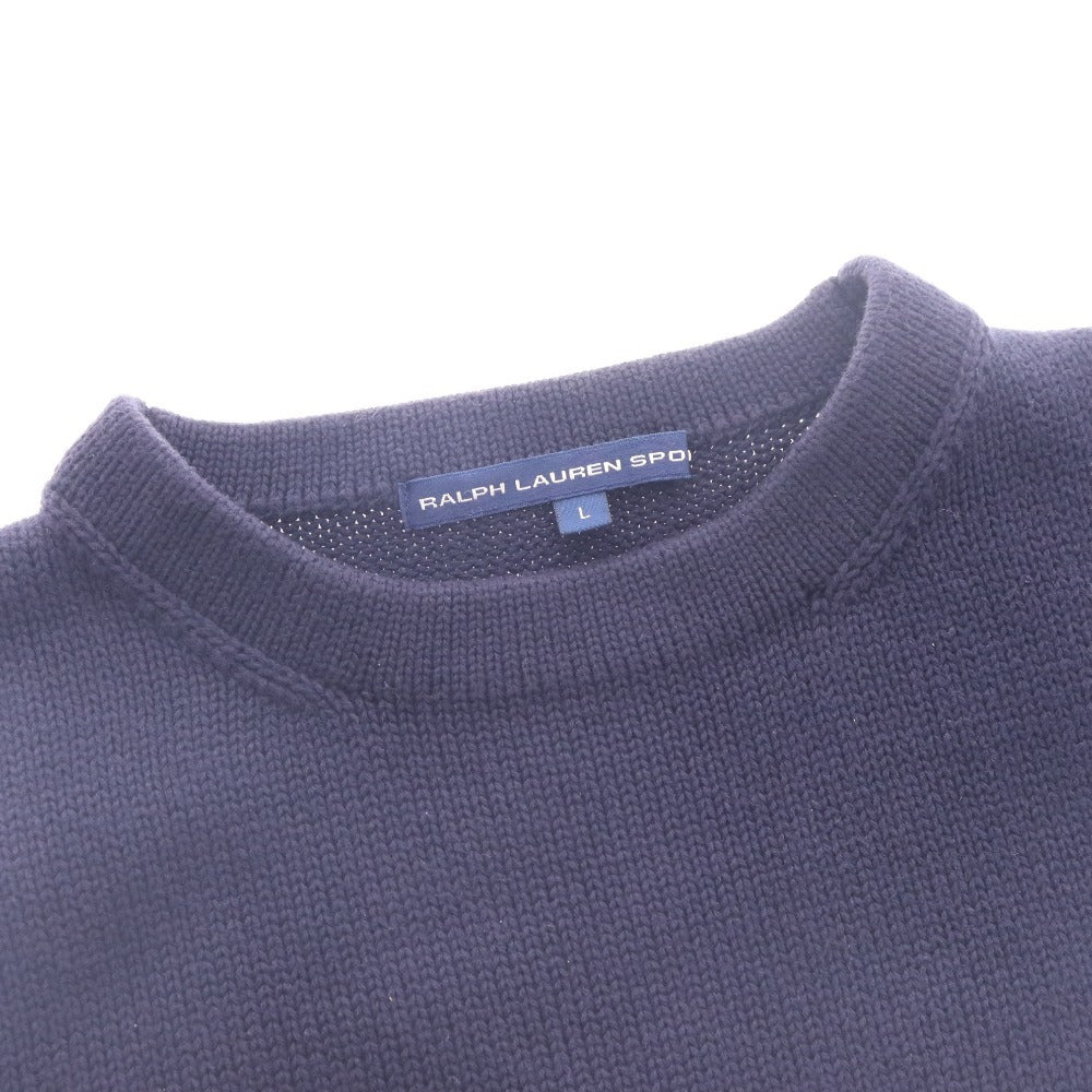 ■ ラルフローレンスポーツ ベスト トップス 刺繍ロゴ レディース L ネイビー