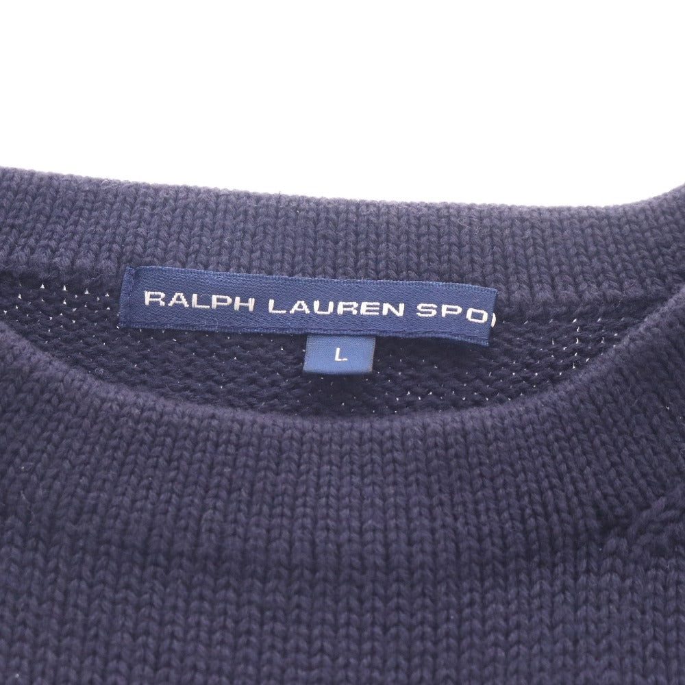 ■ ラルフローレンスポーツ ベスト トップス 刺繍ロゴ レディース L ネイビー