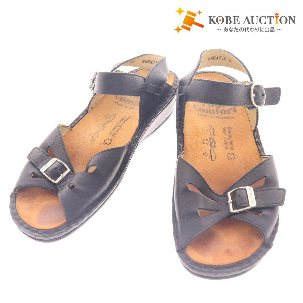 ■ フィンコンフォート サンダル 靴 ドイツ製 レディース D 39 ブラック