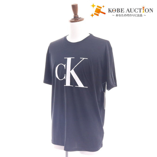 ■ カルバンクライン Tシャツ 半袖 トップス 丸首 ロゴ メンズ レディース L ブラック タグ付き 新品 未使用