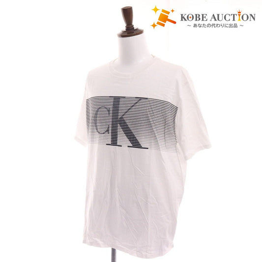 ■ カルバンクライン Tシャツ 半袖 トップス 丸首 ロゴ メンズ レディース XL ホワイト タグ付き 未使用