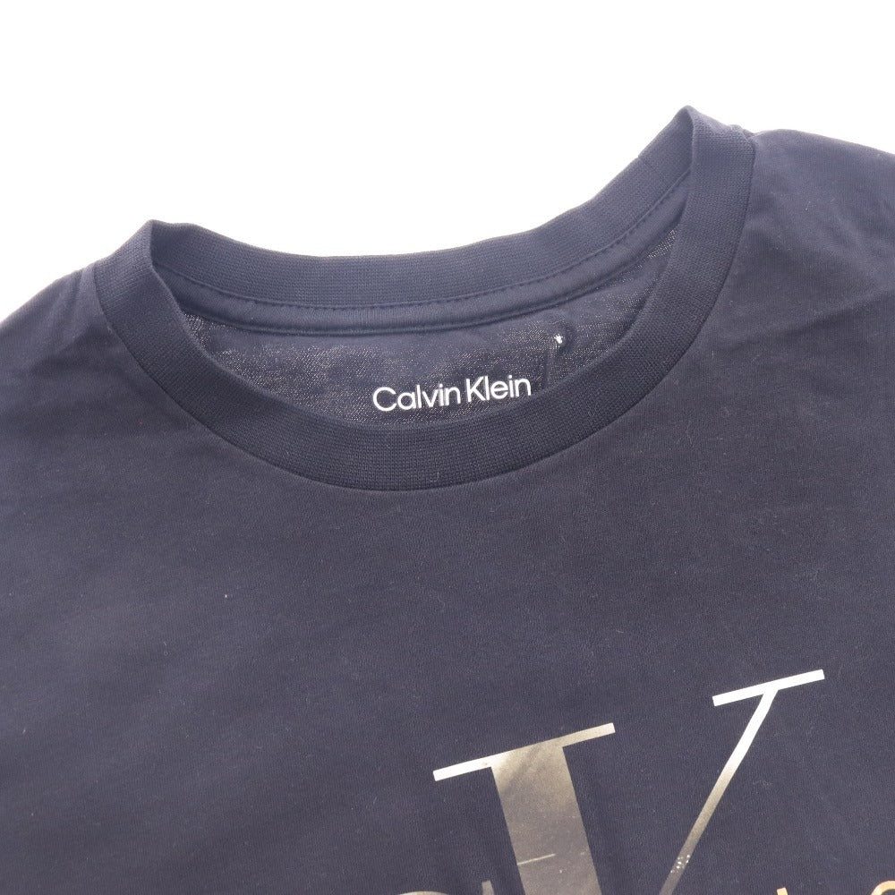 ■ カルバンクライン Tシャツ 半袖 トップス 丸首 ロゴ メンズ レディース M ブラック タグ付き 未使用