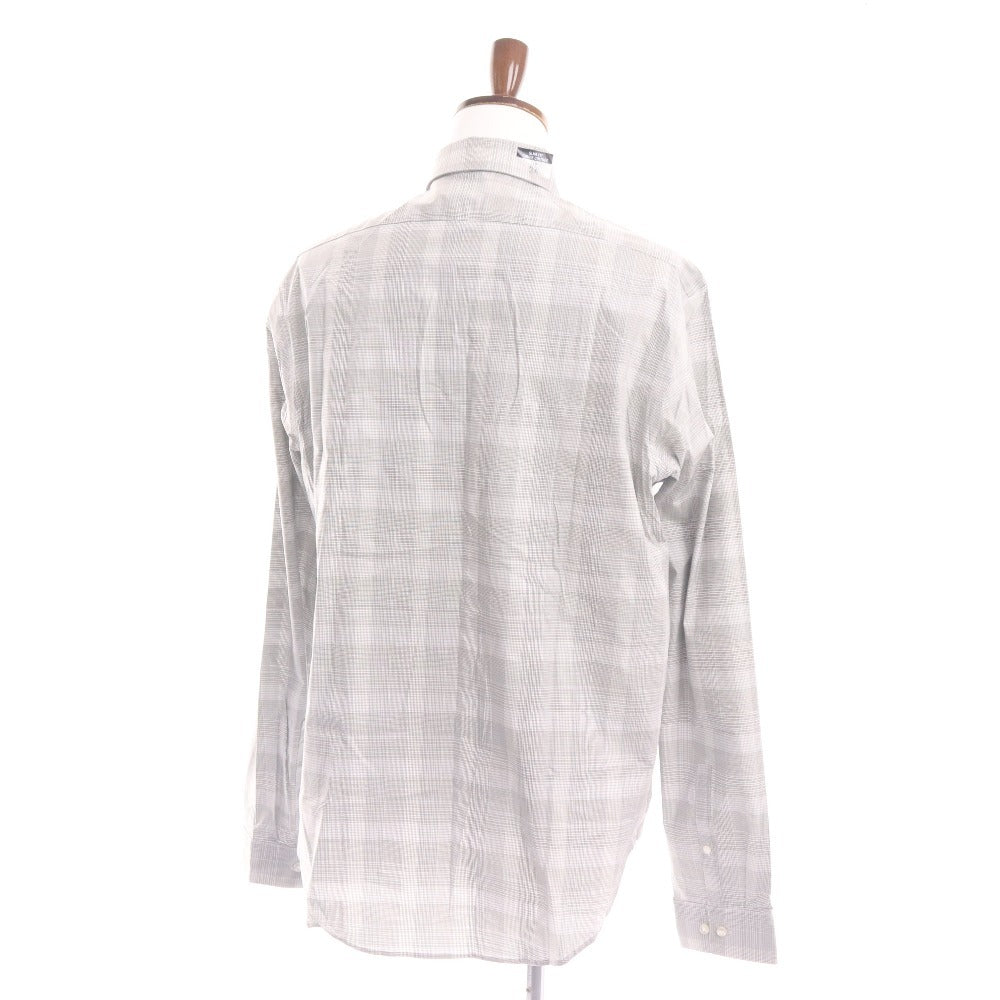 ■ カルバンクライン シャツ 長袖 トップス チェック柄 襟 メンズ XL カーキグレー系 タグ付き 新品 未使用