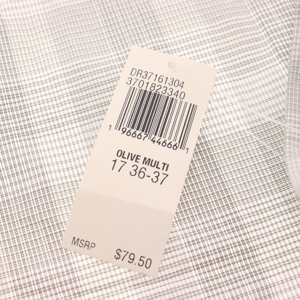 ■ カルバンクライン シャツ 長袖 トップス チェック柄 襟 メンズ XL カーキグレー系 タグ付き 新品 未使用