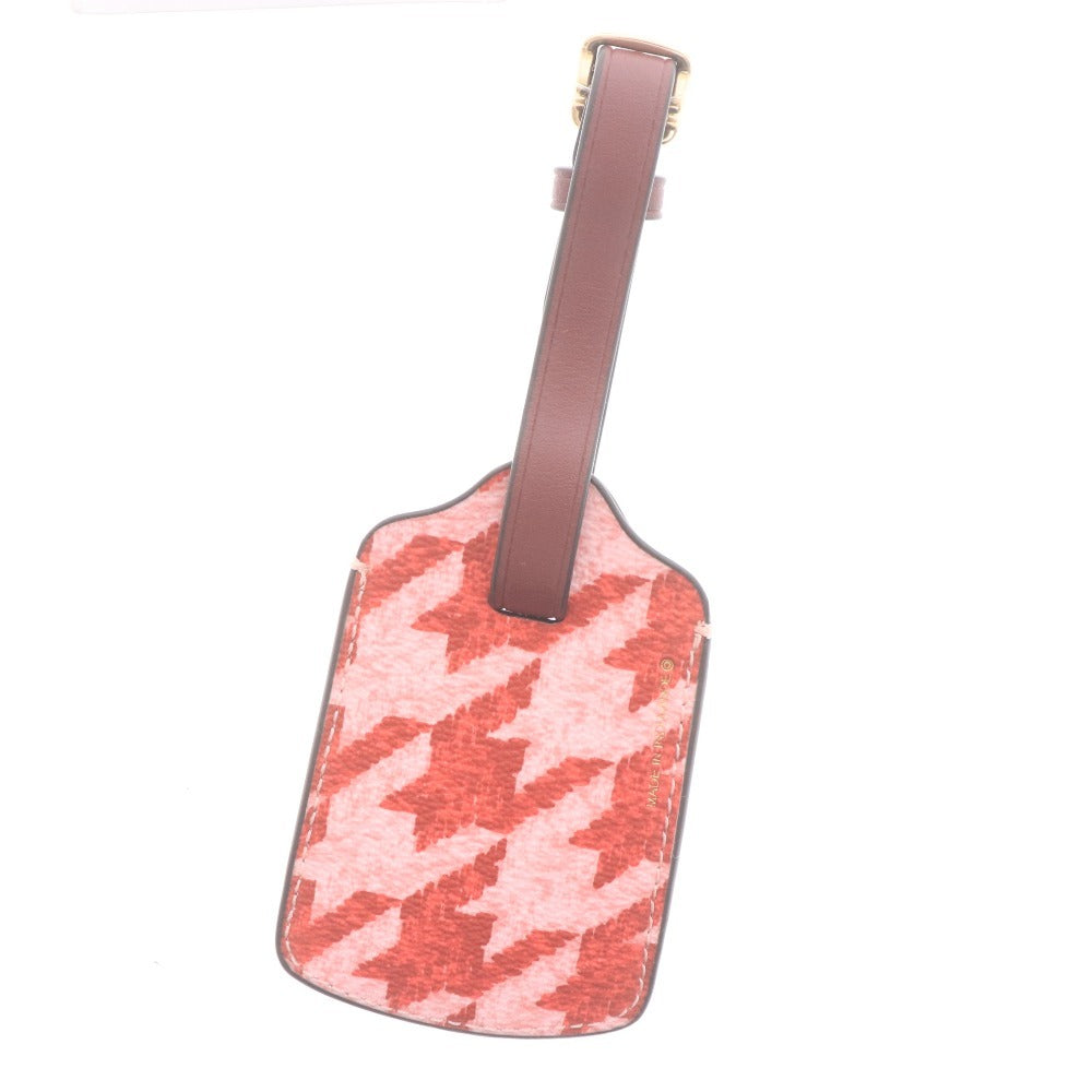 ■ コーチ ラゲッジタグ CK067 ネームタグ チャーム 千鳥柄 千鳥格子 レディース ピンクベージュ系 タグ付き 未使用