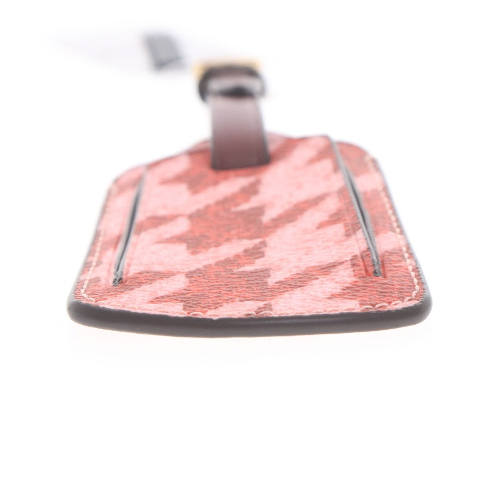 ■ コーチ ラゲッジタグ CK067 ネームタグ チャーム 千鳥柄 千鳥格子 レディース ピンクベージュ系 タグ付き 未使用