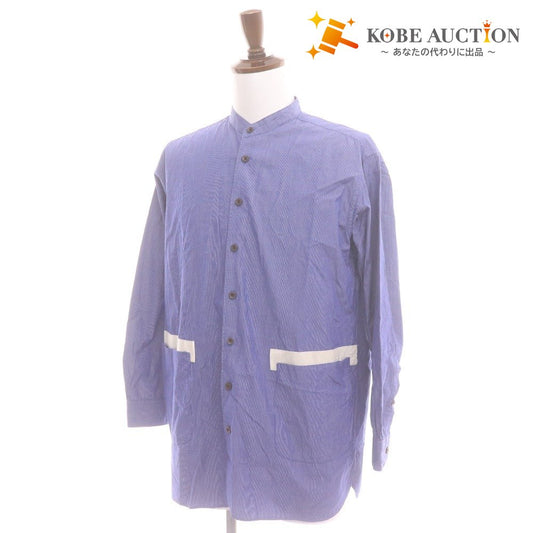 ■ フラボア シャツ 長袖 トップス ストライプ ポケット メンズ ブルー