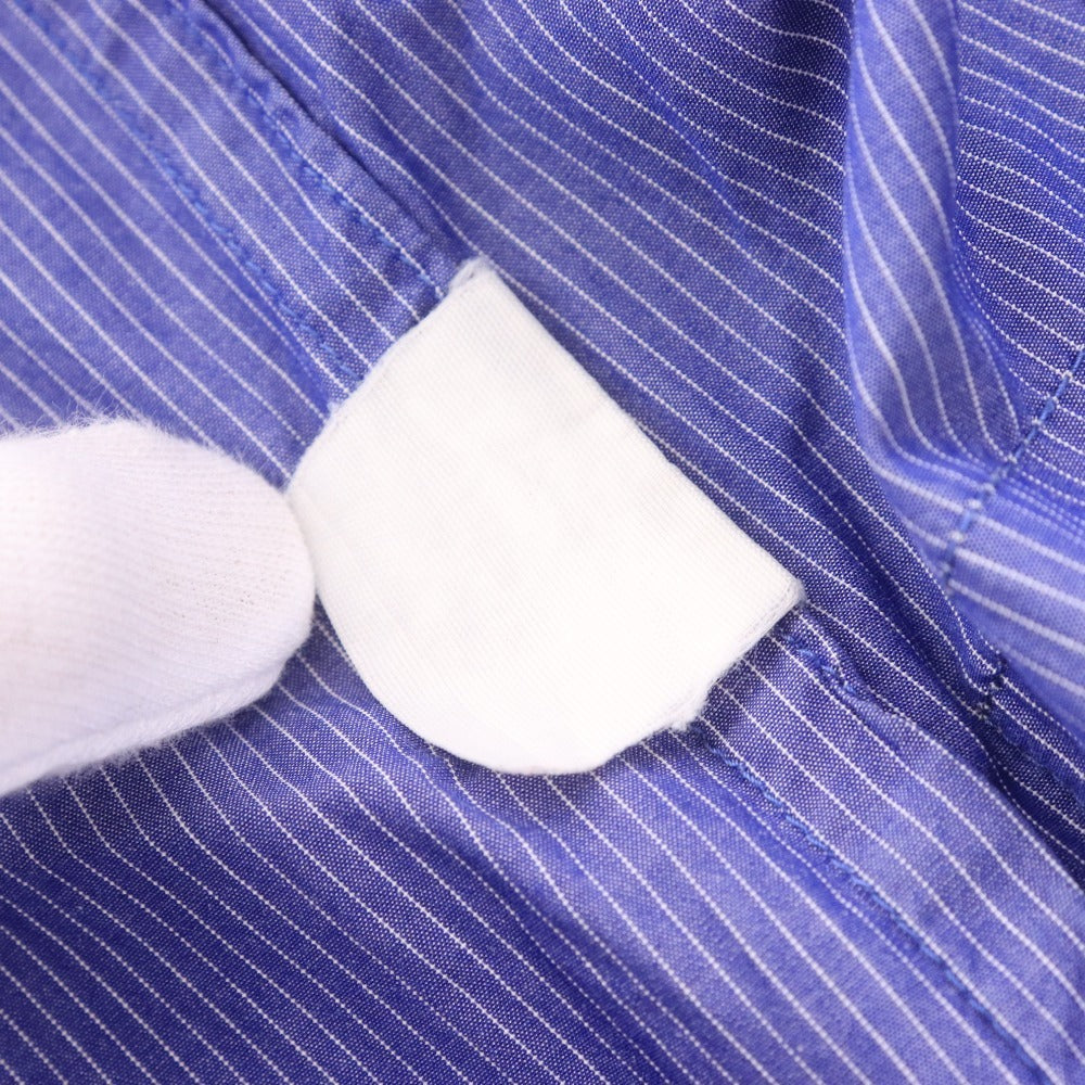 ■ フラボア シャツ 長袖 トップス ストライプ ポケット メンズ ブルー