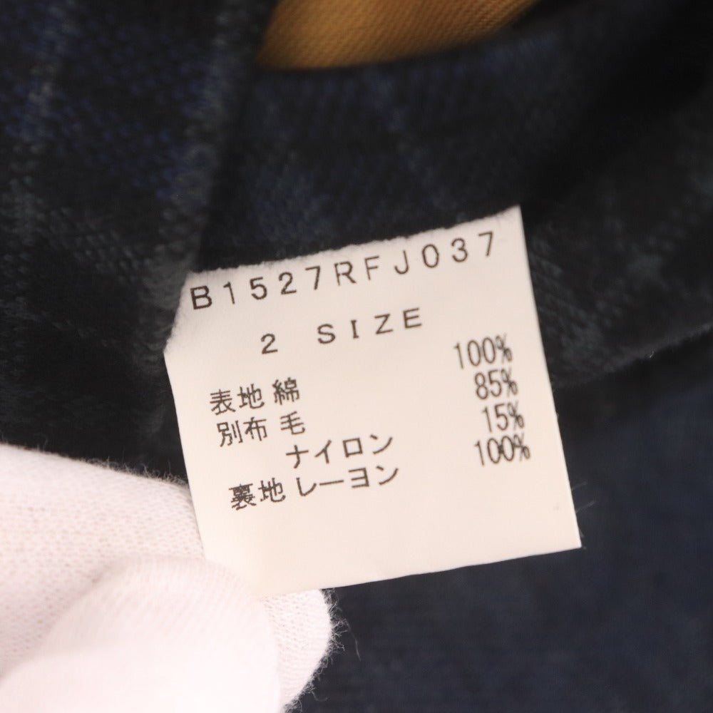 ■ フラボア ジャケット アウター チェック 切り替え メンズ グリーン イエロー