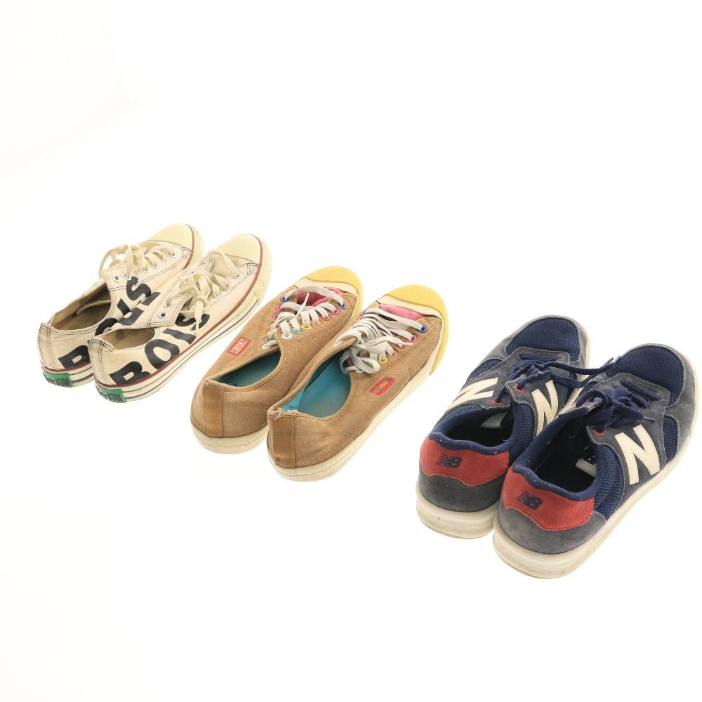 ■ Frapbois ニューバランス チャムス スニーカー 3点セット まとめ売り シューズ 靴 紐 ホワイト ブラウン ネイビー