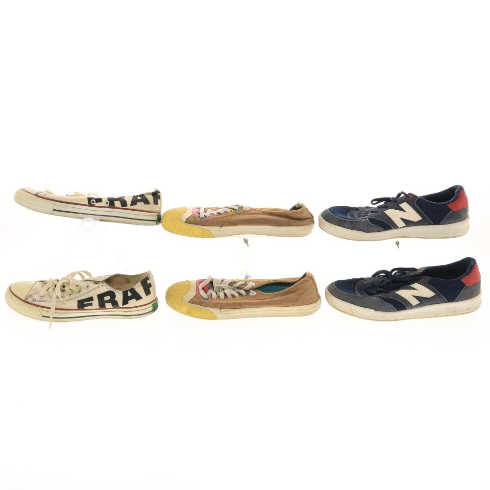 ■ Frapbois ニューバランス チャムス スニーカー 3点セット まとめ売り シューズ 靴 紐 ホワイト ブラウン ネイビー