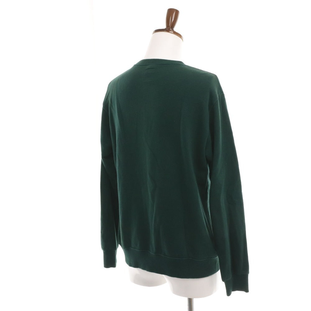 ■ graniph グラニフ トレーナー 長袖 トップス 丸首 イラスト メンズ M グリーン