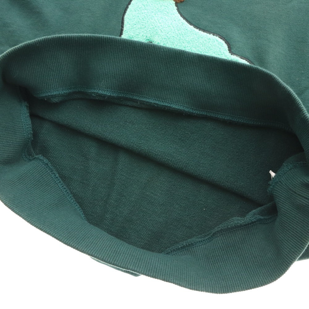 ■ graniph グラニフ トレーナー 長袖 トップス 丸首 イラスト メンズ M グリーン