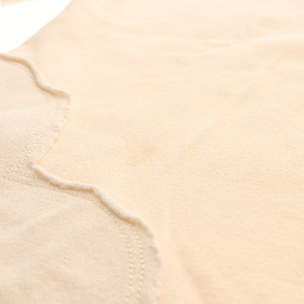 ■ FRAPBOIS Flabois T-shirt, short sleeves, crew neck, 100% cotton, chest pocket, apple embroidery, women's, size 2, ivory