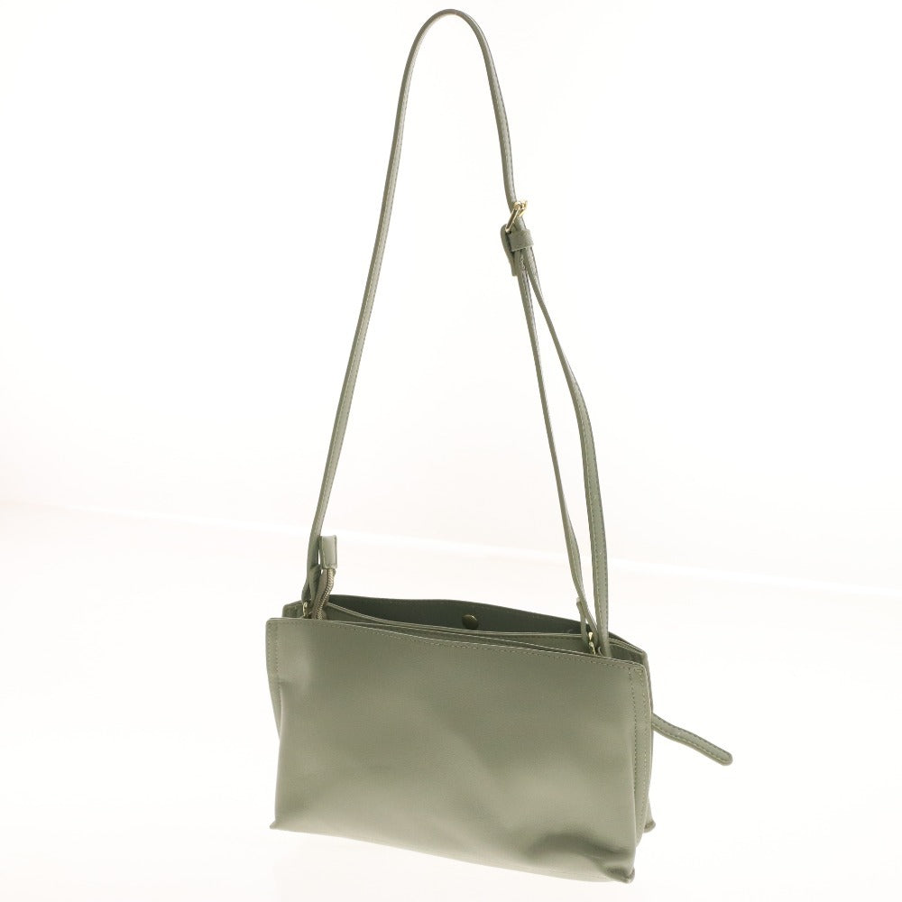 Legato Largo Legato Largo Shoulder Bag Pouch with Zipper and Gold Hardware, Women's, Light Green