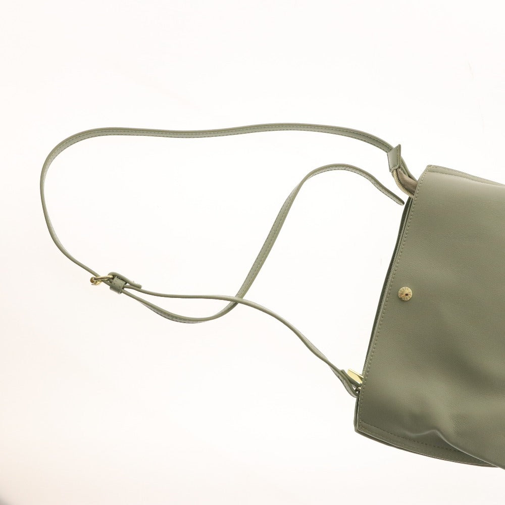 Legato Largo Legato Largo Shoulder Bag Pouch with Zipper and Gold Hardware, Women's, Light Green