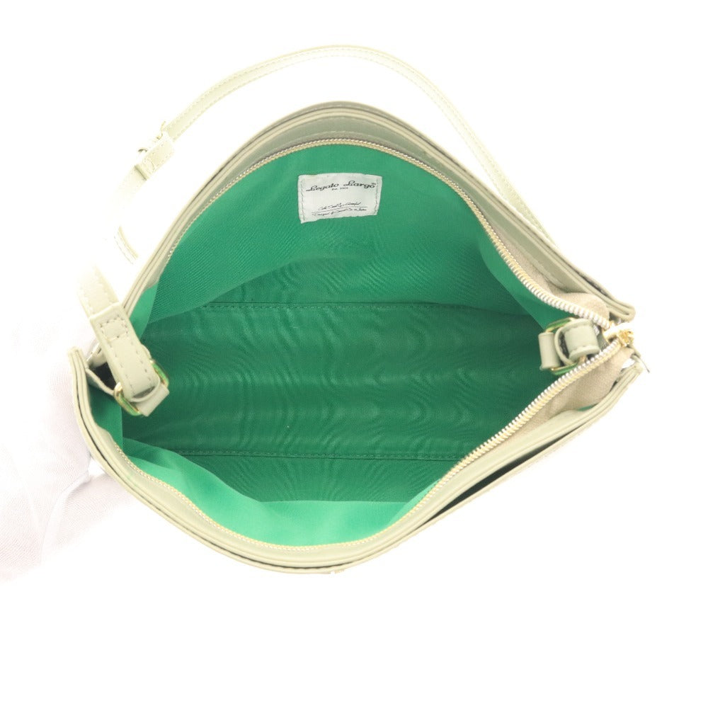 Legato Largo Legato Largo Shoulder Bag Pouch with Zipper and Gold Hardware, Women's, Light Green