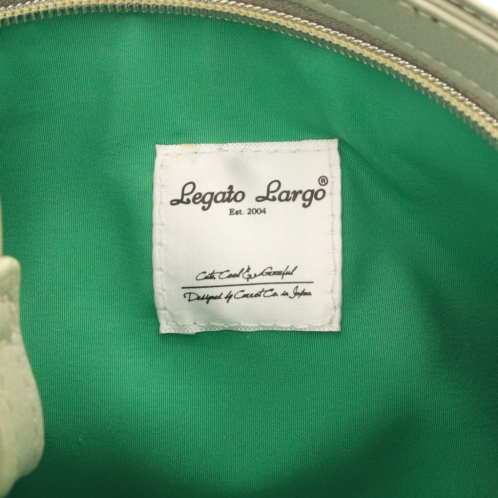 Legato Largo Legato Largo Shoulder Bag Pouch with Zipper and Gold Hardware, Women's, Light Green
