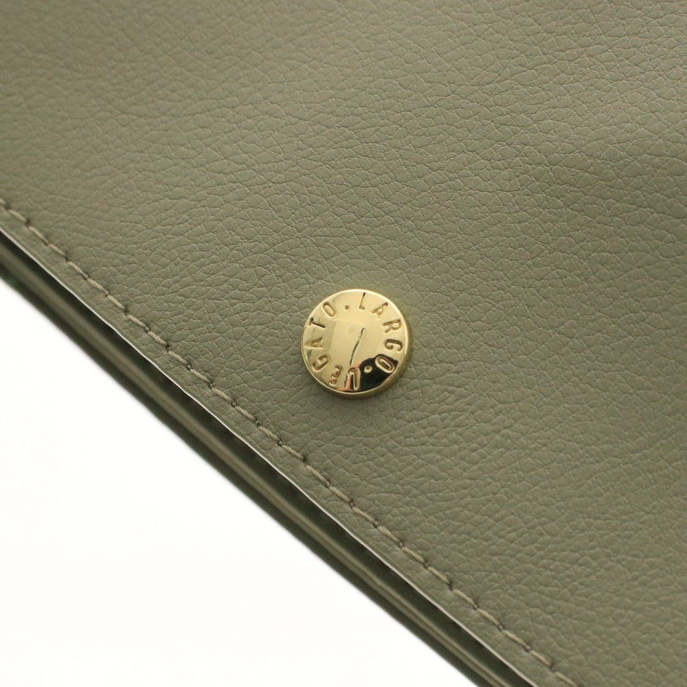 Legato Largo Legato Largo Shoulder Bag Pouch with Zipper and Gold Hardware, Women's, Light Green