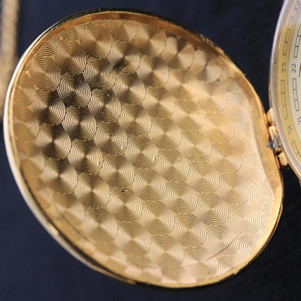 ■ 国民栄誉賞記念 懐中時計 長嶋英雄 松井秀喜 2013 5/5 刻印 サイン入り 読売ジャイアンツ クォーツ 64.5g ゴールド 箱付き