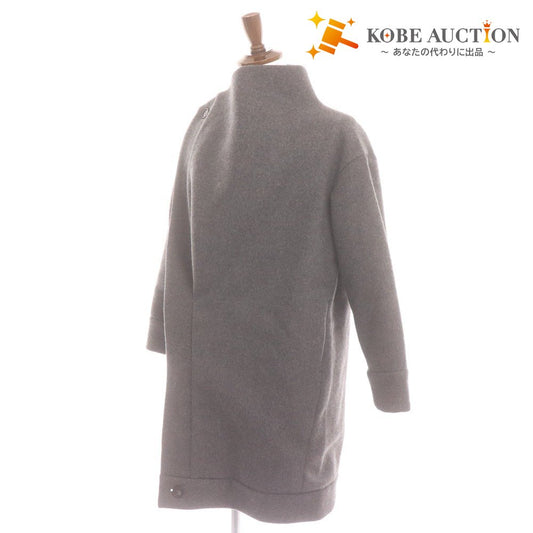 ■ チャラヤン コート アウター 比翼ボタン スタンドカラー メンズ M グレー