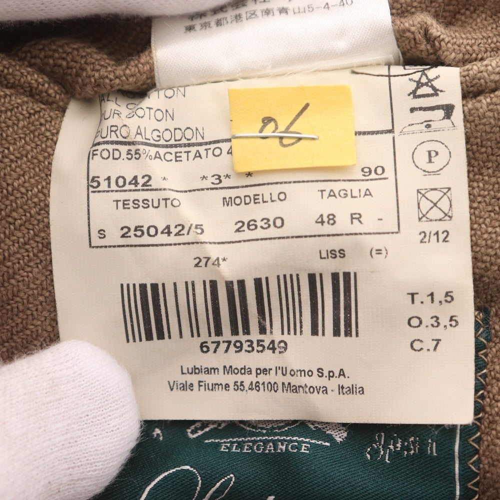 ■ ルビアム テーラードジャケット ブレザー 長袖 メンズ 48 （L相当）ブラウン