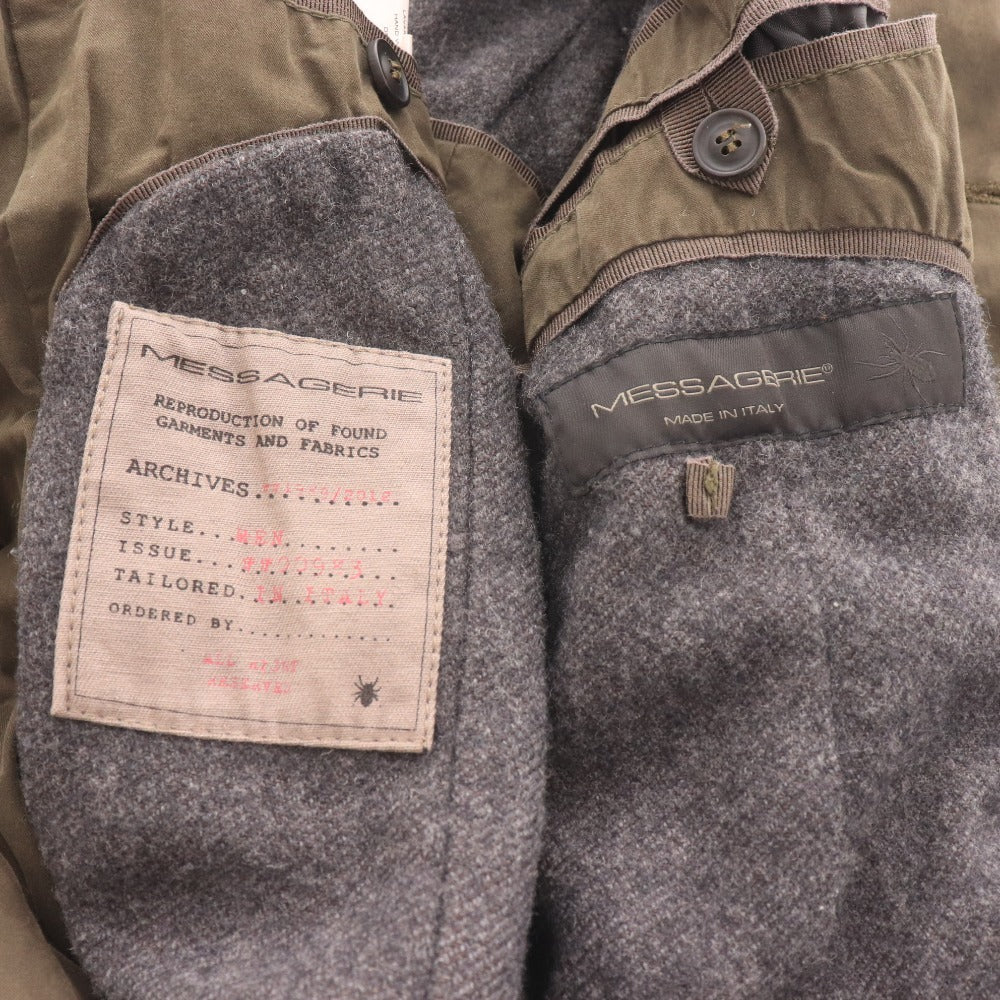 ■ メッサジェリエ マウンテンジャケット コート アウター ダブルボタン メンズ 46（M相当）カーキ