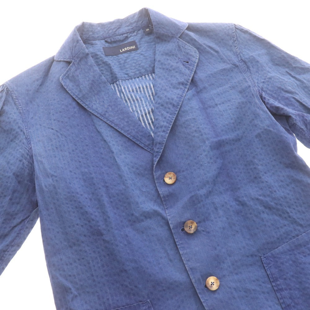 ■ Lardini tailored jacket, long sleeves, 100% cotton, men's, size XS, navy