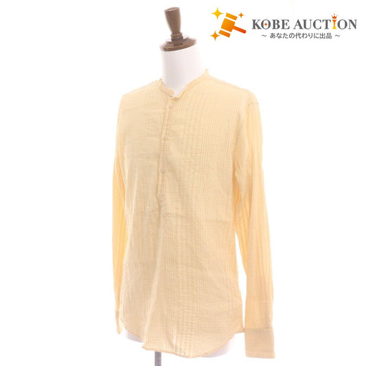 ■ ジルサンダー シャツ 長袖 トップス ノーカラー メンズ イエロー