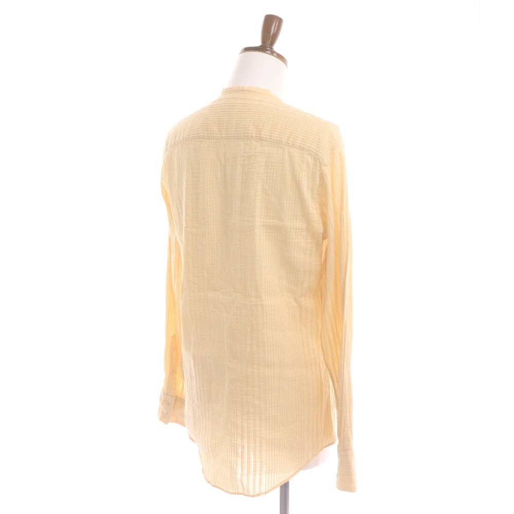 ■ ジルサンダー シャツ 長袖 トップス ノーカラー メンズ イエロー