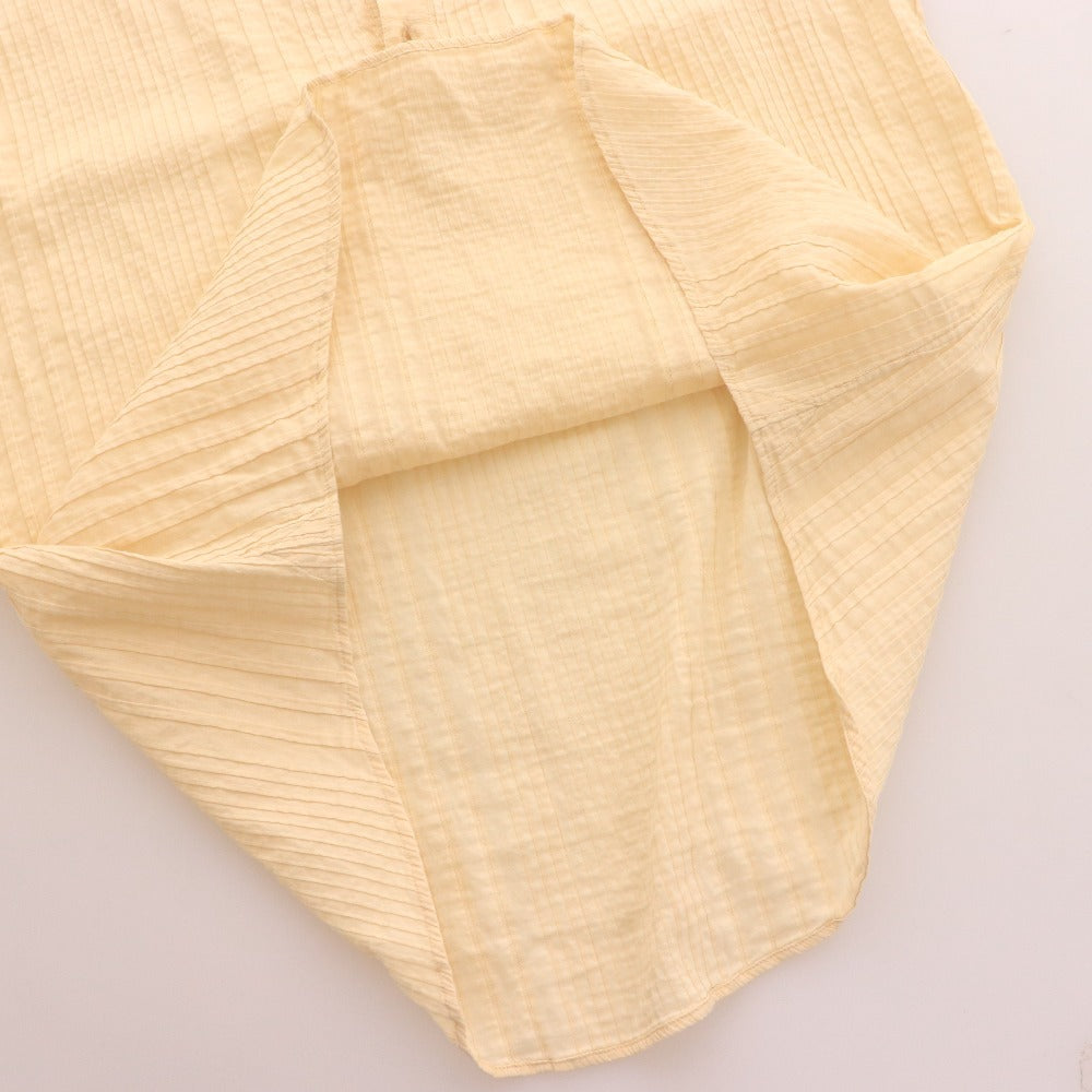 ■ ジルサンダー シャツ 長袖 トップス ノーカラー メンズ イエロー