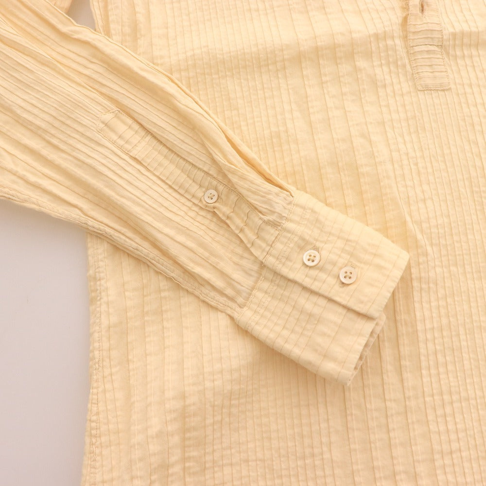 ■ ジルサンダー シャツ 長袖 トップス ノーカラー メンズ イエロー