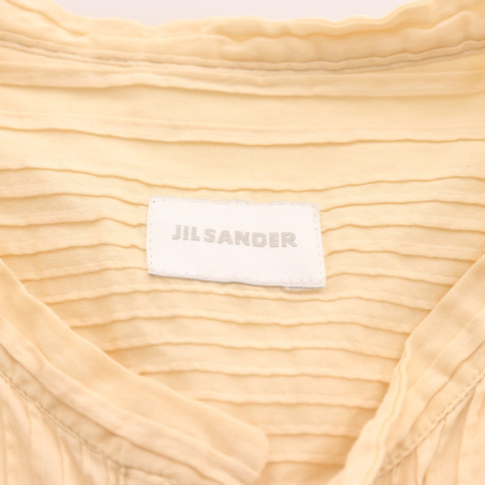 ■ ジルサンダー シャツ 長袖 トップス ノーカラー メンズ イエロー