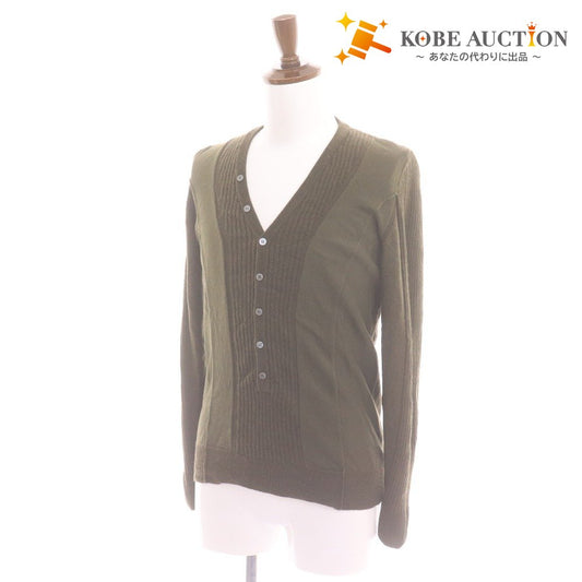 ■ ニールバレット ニット セーター トップス Vネック リブ メンズ カーキ