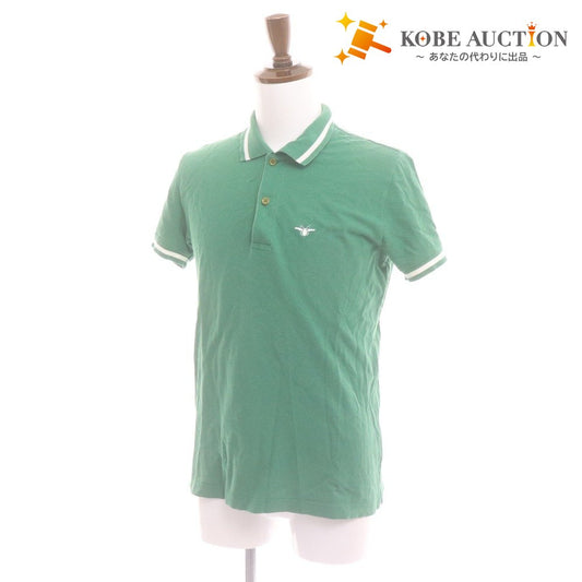 ■ ディオール オム ポロシャツ 半袖 トップス ワンポイント Bee刺繍 メンズ S 46 （S相当）グリーン