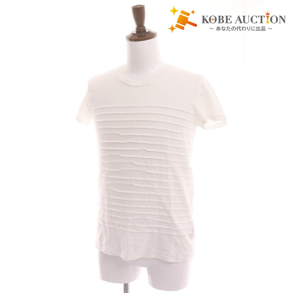■ Dior Short Sleeve Ruffle Top, Men's, XXS, White