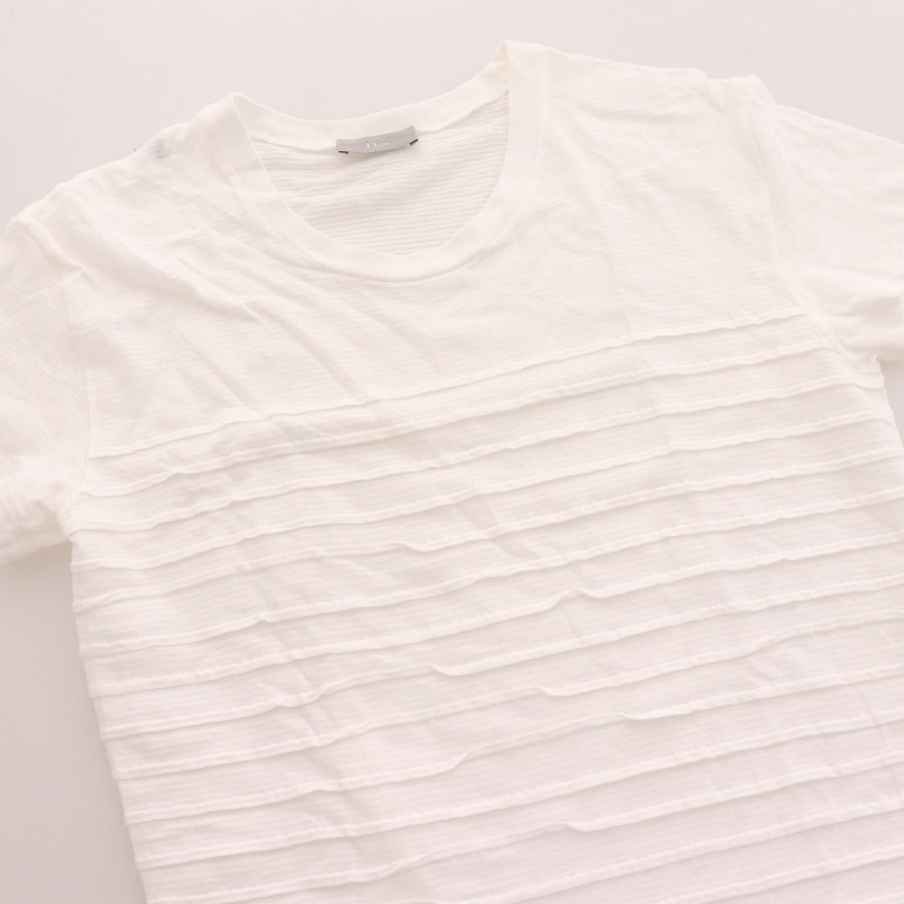■ Dior Short Sleeve Ruffle Top, Men's, XXS, White