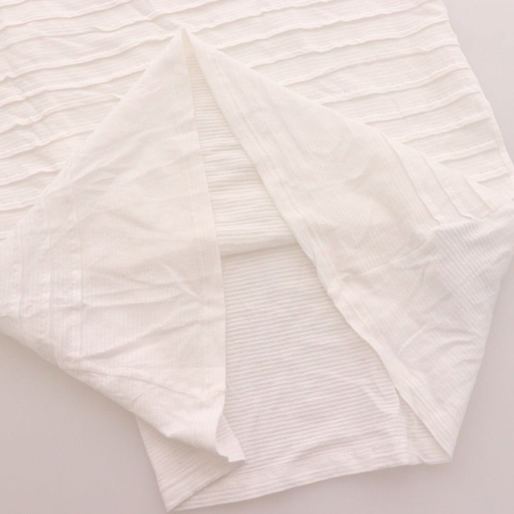 ■ Dior Short Sleeve Ruffle Top, Men's, XXS, White