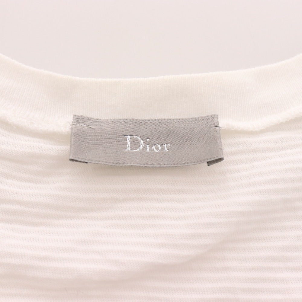■ Dior Short Sleeve Ruffle Top, Men's, XXS, White
