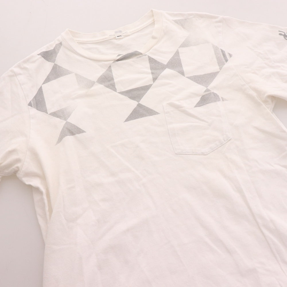 ■ エンジニアドガーメンツ Tシャツ カットソー 半袖 トップス 胸ポケット メンズ M ホワイトグレー