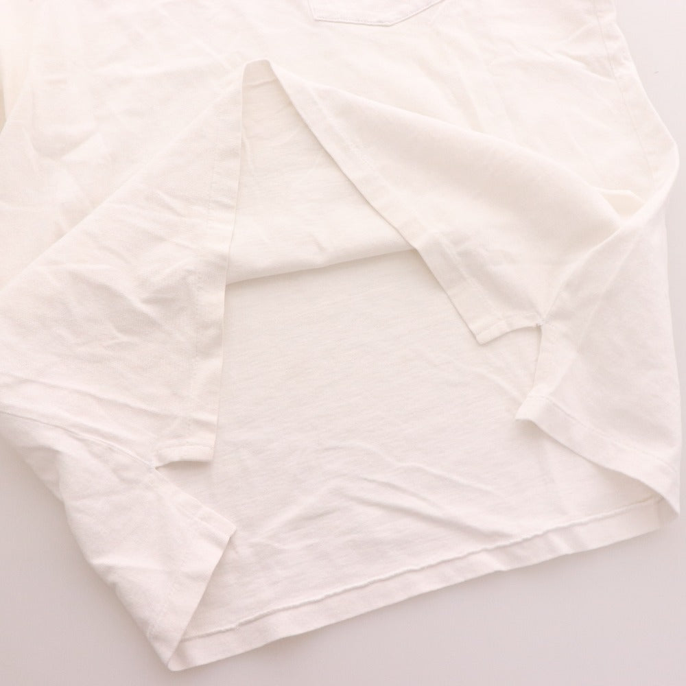 ■ エンジニアドガーメンツ Tシャツ カットソー 半袖 トップス 胸ポケット メンズ M ホワイトグレー