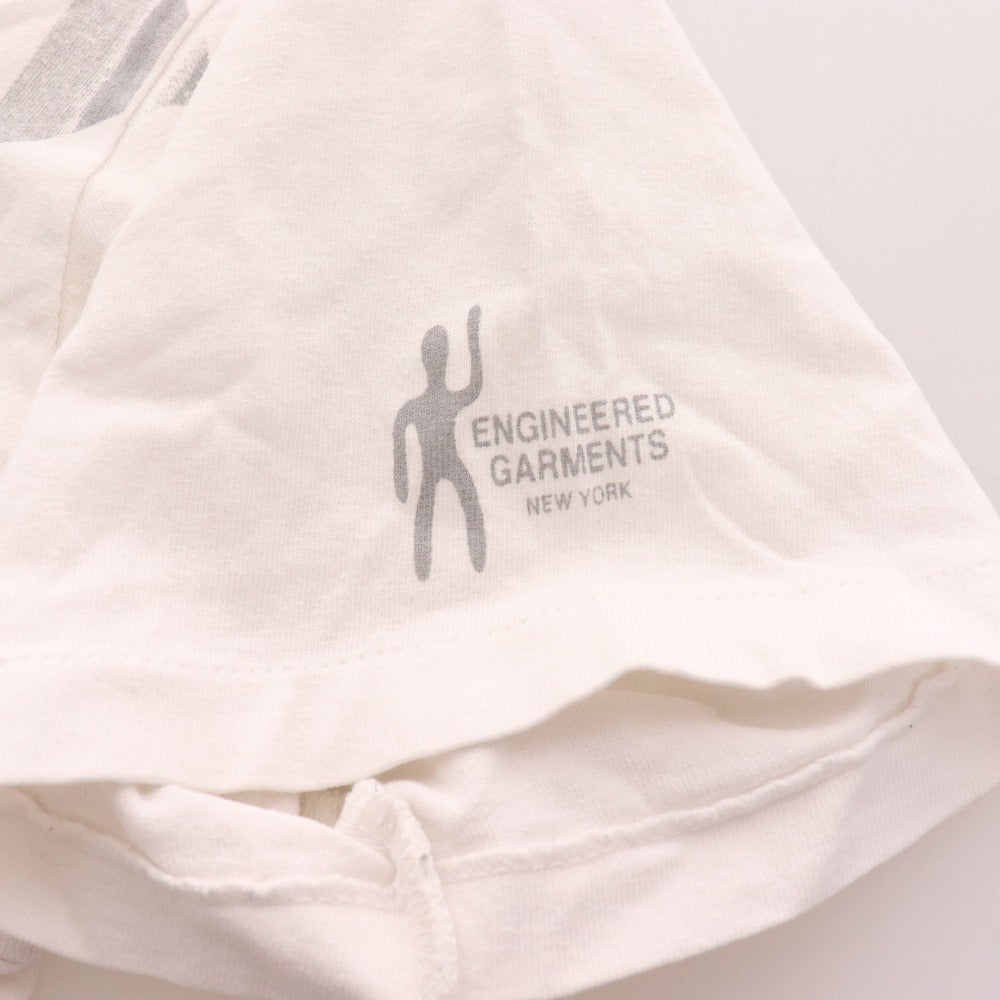 ■ エンジニアドガーメンツ Tシャツ カットソー 半袖 トップス 胸ポケット メンズ M ホワイトグレー