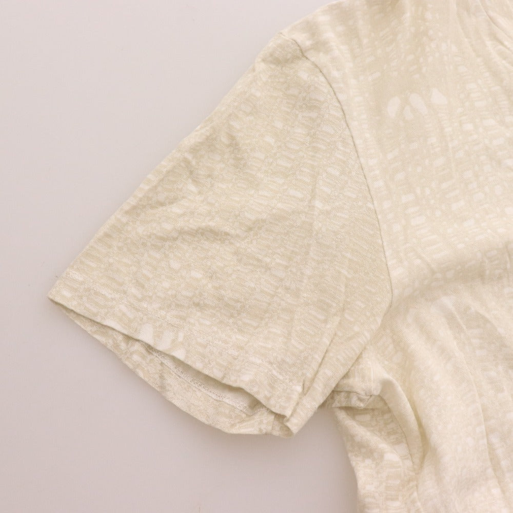 ■ ニールバレット Tシャツ 半袖 トップス 総柄 丸首 メンズ L ベージュ