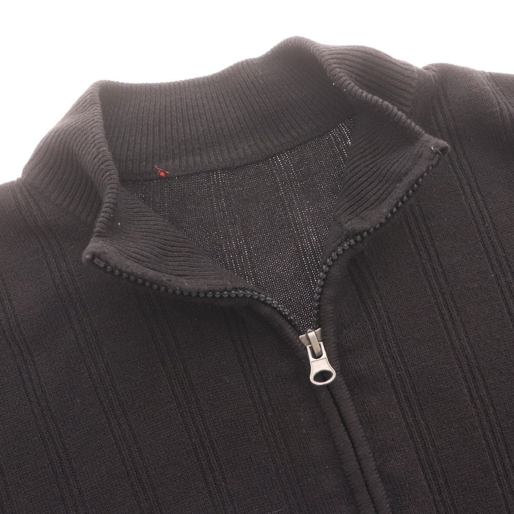 ■ プリングル セーター トップス ジップアップ シンプル ピンバッジ メンズ M ブラック