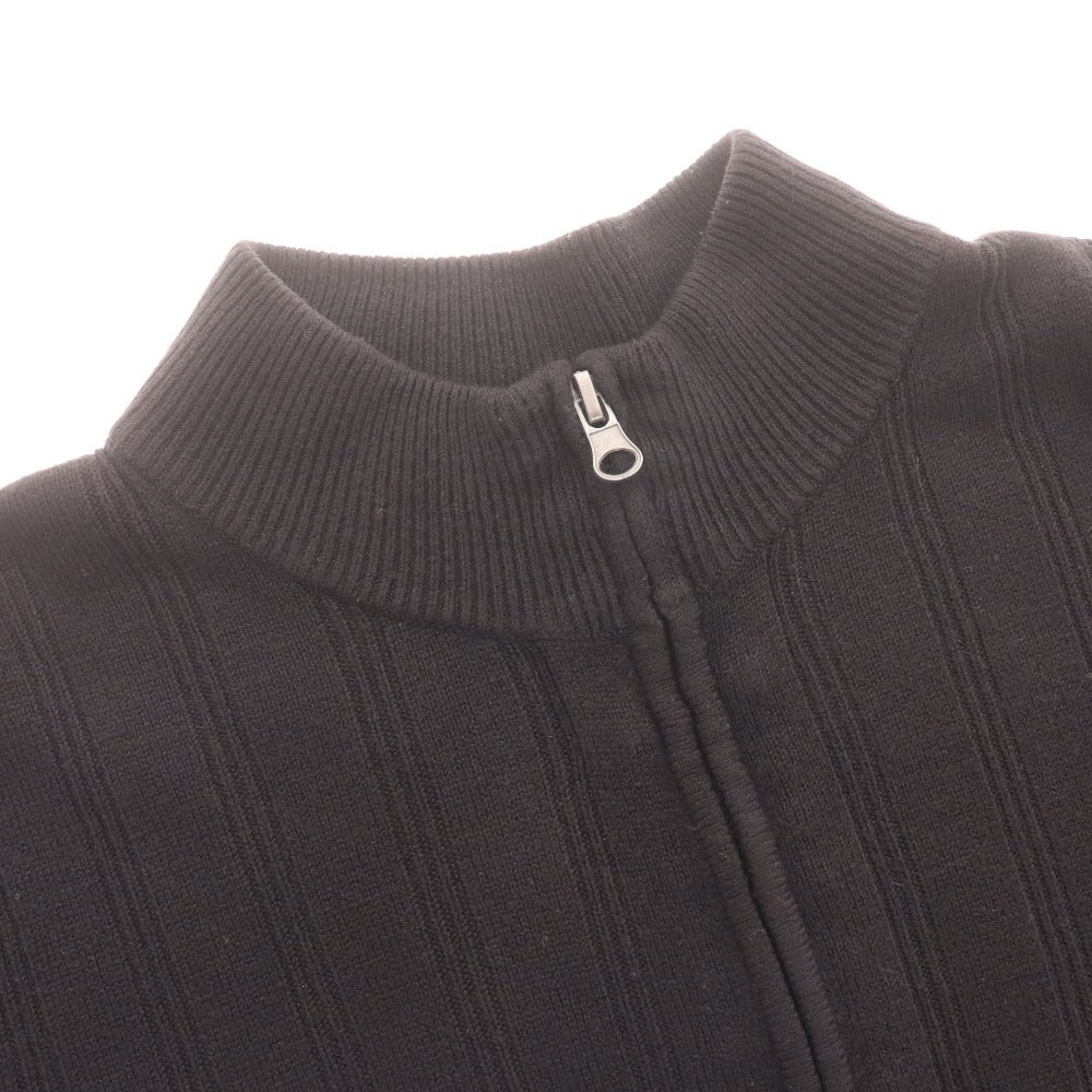 ■ プリングル セーター トップス ジップアップ シンプル ピンバッジ メンズ M ブラック