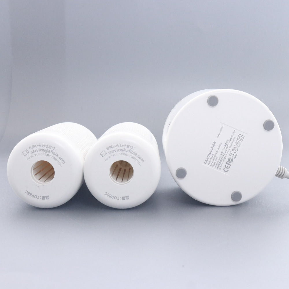 ■ Afloia ミニ 除湿機 TOP-C コードレス 消臭 除湿ホワイト 通電確認済み 附属品付き