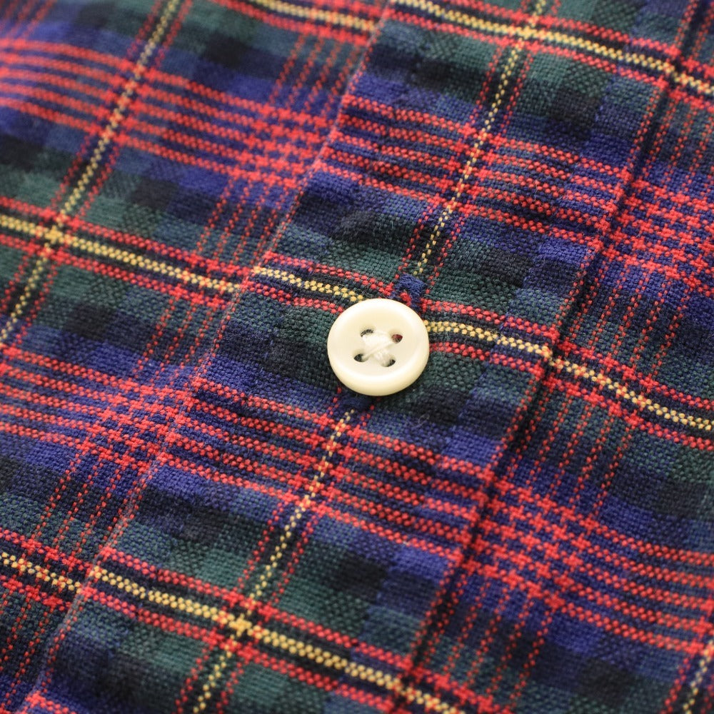 ■ ラルフローレン シャツ 長袖 トップス チェック ロゴ刺繍 ボタンダウン カスタムフィット メンズ S 170/92A レッド グリーン