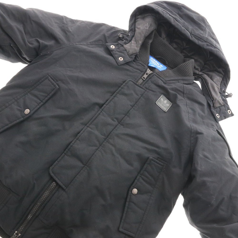 ■ アディダス ダウン ジャケット アウター ワッペン メンズ L ブラック