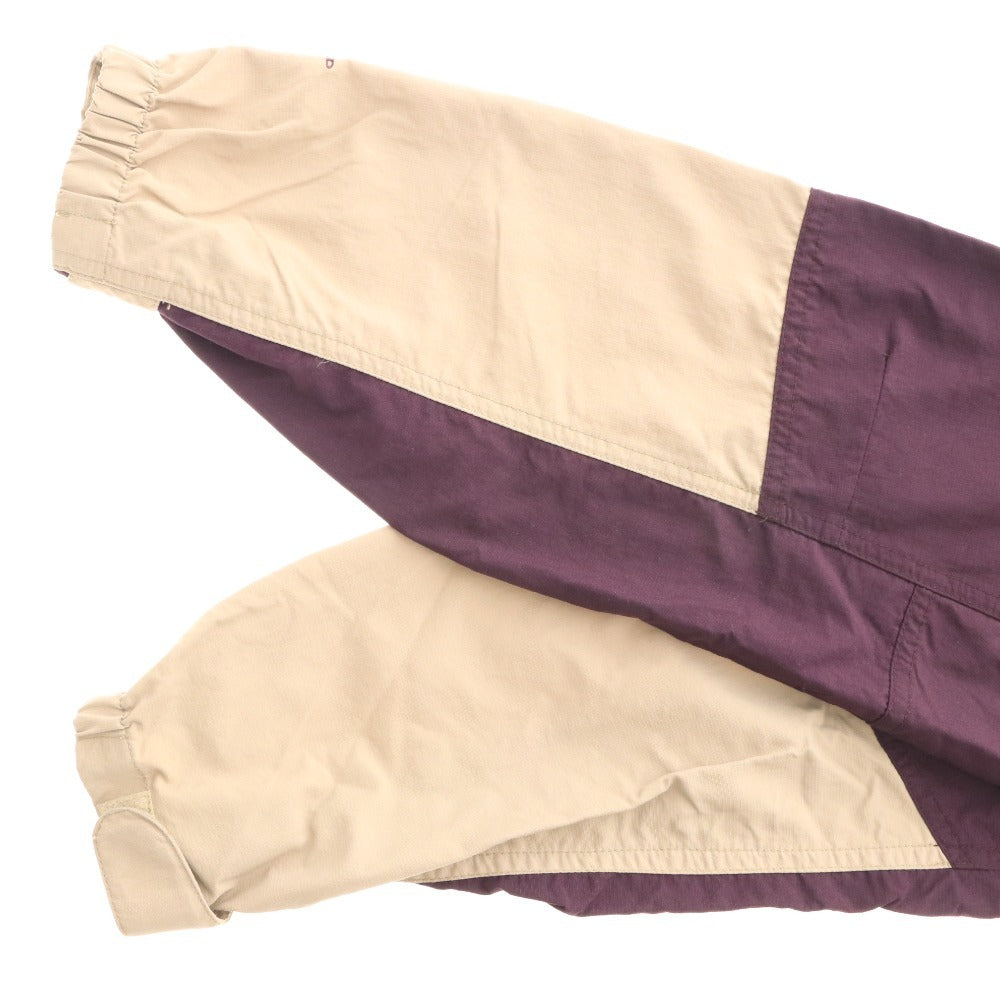 Columbia Men's XL Zip-Up Windbreaker Nylon Jacket with Logo, Beige and Purple