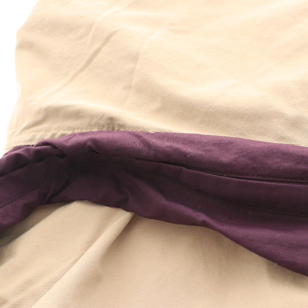 Columbia Men's XL Zip-Up Windbreaker Nylon Jacket with Logo, Beige and Purple